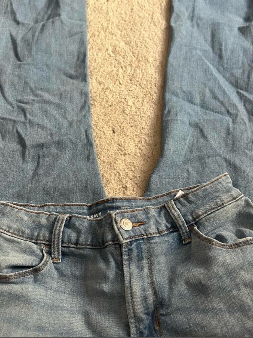 Old Navy Light Blue Mid-Rise Boot-Cut Jeans